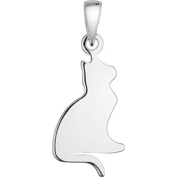 Přívěsek EVOLUTION GROUP CZ Stříbrný přívěsek kočka - 64096