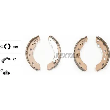 Brzdová čelist Sada brzdových čelistí TEXTAR 91058300