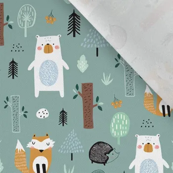 Zbytek - Bavlna premium NELA petrol forest tmavá máta