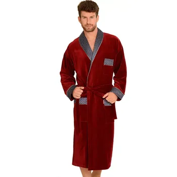 Pánské oblečení Dlouhý pánský župan De Lafense 773 Bonjour 3XL-4XL tmavě modrá 4XL