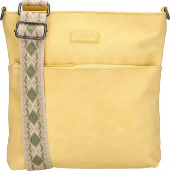 Kabelka Beagles Malaga dámská crossbody taška s dekorativním popruhem - žlutá