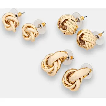 Náušnice Náušnice Aldo KNOTTLOVE 3-pack KNOTTLOVE.710 zlatá GLD, vel. ONE SIZE