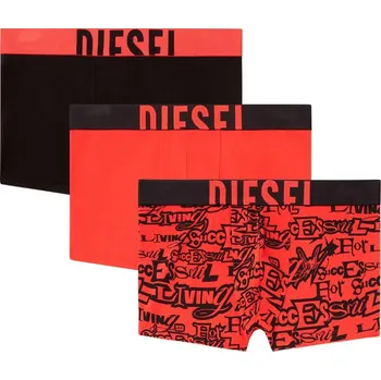 Boxerky SPODNÍ PRÁDLO DIESEL DAMIEN-D-POP-3PACK-40 BOXER-SHORTS RED