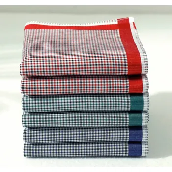 Utěrka Blancheporte Sada 6 nebo 12 kostkovaných kapesníků modrá+červená+zelená 6 ks