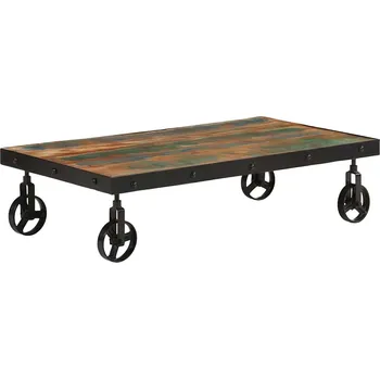 Konferenční stolek vidaXL Konferenční stolek s kolečky recyklované dřevo 100 x 55 x 26 cm [371684]