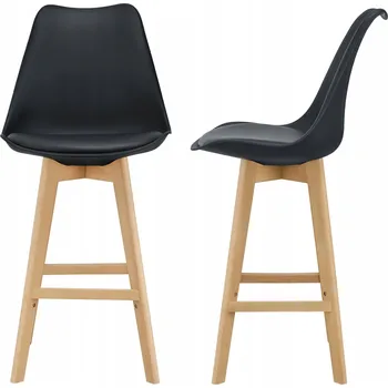Barová židle Barová Židle en.casa černá 96 cm plast