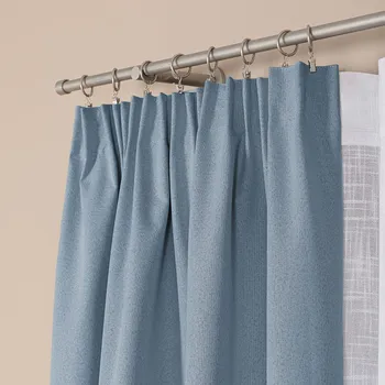 Dekorační zatemňující závěs SUPER BLACKOUT TAPE s řasící páskou modrá color 019 (cena za 1 kus) 140x250 cm 100% stínění Mybesthome