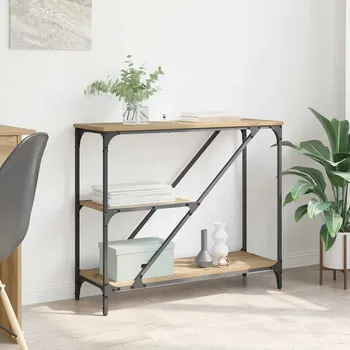 Konzolový stolek vidaXL Konzolový stolek Artisanový dub 88,5 x 30 x 75 cm [882800]