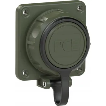 Elektrická zásuvka Zásuvka do panelu PCE 20341-8u 16A IP68, robustní, pro náročné použití (militární)