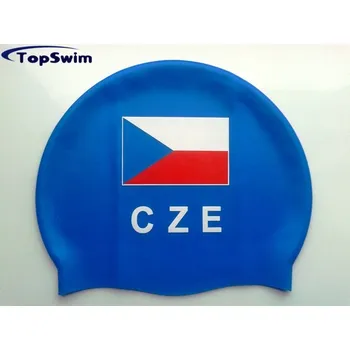 Plavecká čepice Plavecká čepice TopSwim česká vlajka modrá
