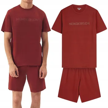 Pánské pyžamo Pánské pyžamo Henderson Daft - bavlna Červená 2XL