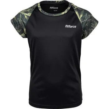 Dívčí tričko Dívčí fitness triko Fitforce MOOGLY 116/122 Černá, Mix