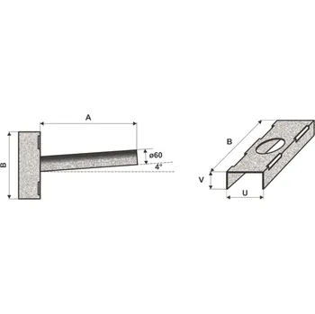 Venkovní osvětlení AMAKO Výložník UNI 1-300 rovný Bandimex žárový zinek (1310300060) UNI 1 - 300