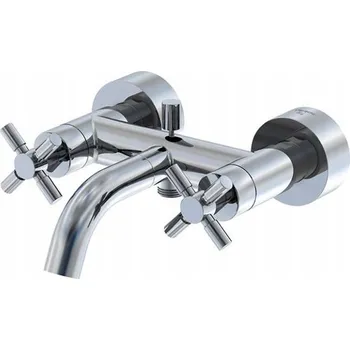 Vodovodní baterie Dvouuchytová nástěnná vanová a sprchová baterie Steinberg 250, stříbrná