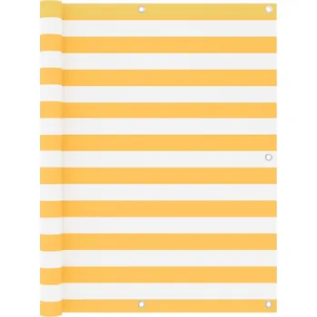 Stínicí technika zahrada-XL Balkónová zástěna bílo-žlutá 120 x 300 cm oxfordská látka 134908
