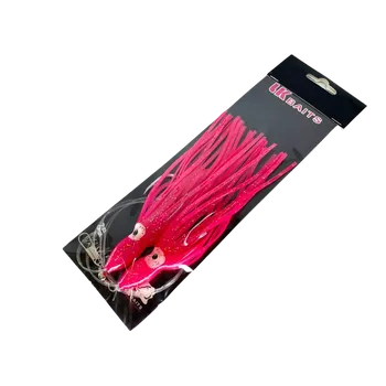 LK Baits návazec Chobotnice 8/0 16cm Lumino Red/Červený