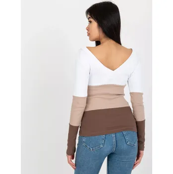 Dámská košile Halenka RV BZ 8429.18P bílo-hnědá S/M