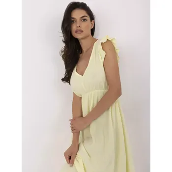 Dámské šaty Šaty MI SK 122126.77 světle žluté jedna velikost