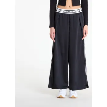 Dámské kalhoty Kalhoty Nike Sportswear Women's Loose Mid-Rise Satin Pants Black/ Sail XL