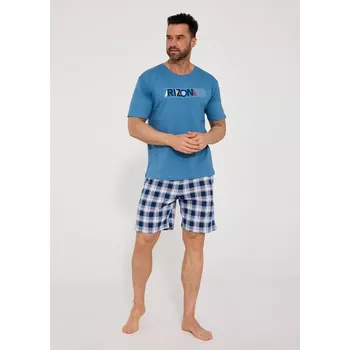 Pánské pyžamo Pyžamo Cornette 326/204 Arizona kr/r S-2XL pánské Modrá L