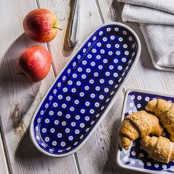 BOLESŁAWIEC GU-982A DEK. 42 28,5 x 11,5 cm - keramický talíř