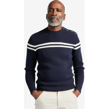 Pánský svetr TRIBORD Pánský námořnický svetr XL BÉŽOVÁ|MODRÁ
