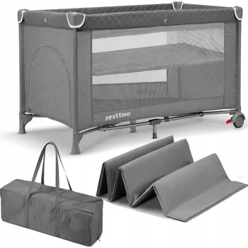 Dětská postýlka Cestovní postýlka Sesttino 65 x 125 cm šedá