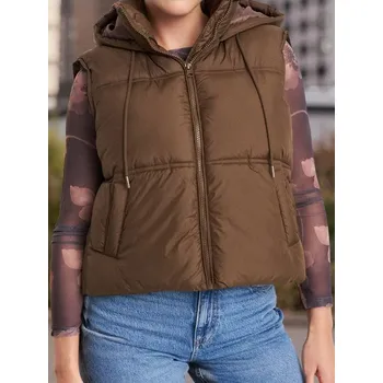 Dámská vesta Sinsay - Vesta - hnědá - 545FH-88X - 545FH-88X-XXL