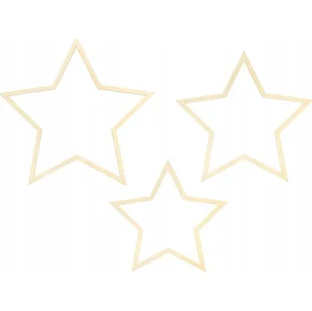 Vánoční dekorace Vánoční ozdoby na stromeček Hvězdy - 3 ks