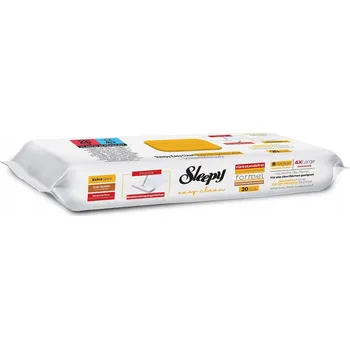 Utěrka Vlhčené ubrousky viskóza SLEEPY v balení 20 ks bílé