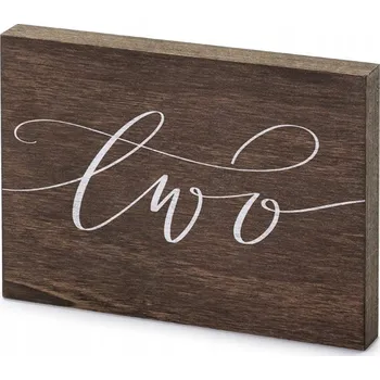 Obraz Dřevěné číslo na stůl Two, 2x18x12.5 cm