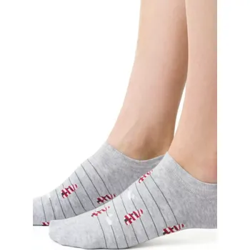 Pánské ponožky DÁMSKÉ NÁMOŘNÍ NOHY 117 MELANŽOVÁ SVĚTLE ŠEDÁ 35-37