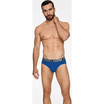 Slipy Pánské slipy Bone 40355-MLC Dark Grey Melange-Blue - Henderson M