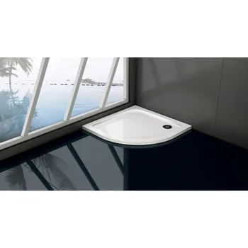 Sprchová vanička HOPA - Čtvrtkruhová mramorová sprchová vanička VENETS - Rozměr A - 80, Rozměr B - 80 VANKCTVRT80