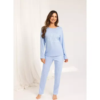 Pánská móda Pyžamo Regina 704 long/r M-XL Z25/26 dámské meruňka L