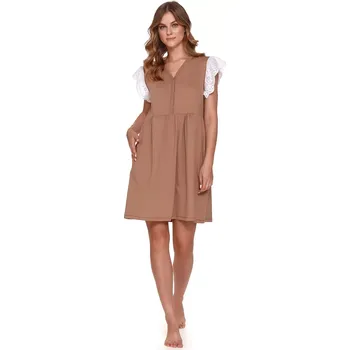 Dámská těhotenská košile 9903 brown - Doctornap Hnědá L