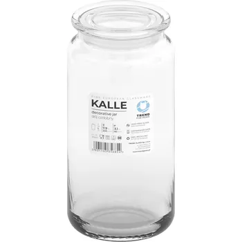 Dekorativní skleněná nádoba s víčkem KALLE 1,3 l