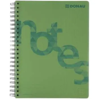 Blok Kroužkový blok Donau College A4, čtverečkovaný - zelený, 140 listů