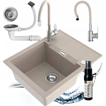 Granitový dřez Jednodřez Miló Avangard granitový béžový