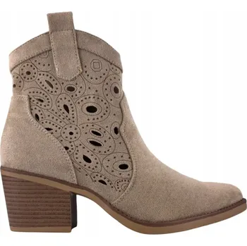 Dámská obuv Kotníkové Boty se zapínáním na podpatku EVENTO 25BT02-9452 béžové vel.41