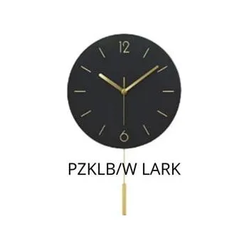 Hodiny PLATINET NÁSTĚNNÉ KULATÉ HODINY LARK BLACK, tichý mechanismus, stylové kyvadlo