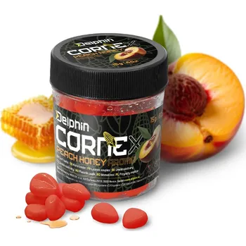 Umělá nástraha Delphin CorneX Pop Up / 60ks Medová Broskev