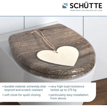 WC sedátko Schütte WOOD HEART 4008431823775