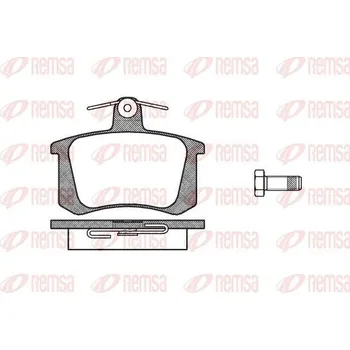 Brzdová destička Sada brzdových destiček, kotoučová brzda REMSA 0135.20