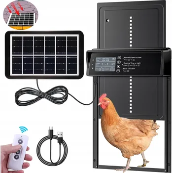 SOLÁRNÍ AUTOMATICKÁ DVÍŘKA DO KURNÍKU INTELIGENTNÍ DVÍŘKA KURNÍK ČIDLO