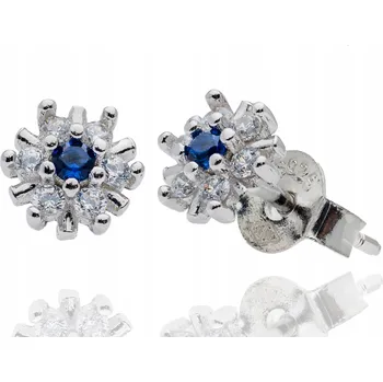 Náušnice SAFÍROVÉ KVÍTKY NÁUŠNICE PRO DĚTI PEcky