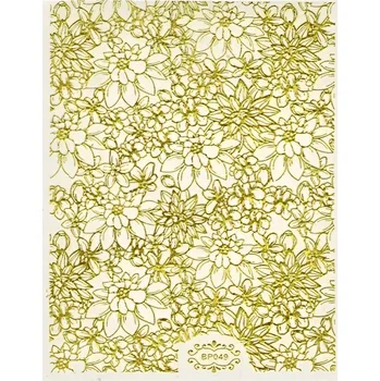 samolepka Samolepicí 3D Samolepky na nehty BP049 - Zlaté listy