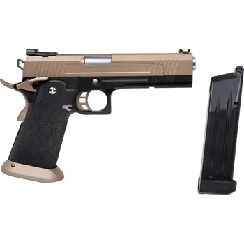 Airsoftová zbraň Airsoftová pistole Hi-Capa 5.1 HX10 - FDE, CNC dělený závěr, GBB, Armorer Works Custom