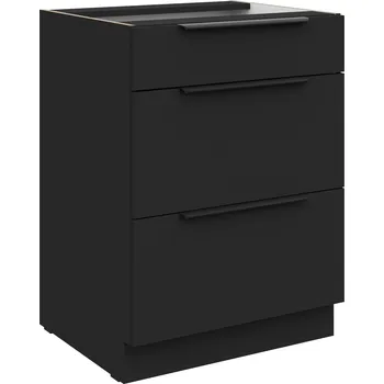 Kuchyňská linka Nábytek PEGAS s.r.o. Dolní skřínka SIENA - 60 D 3S BB, Černá mat/Černá mat