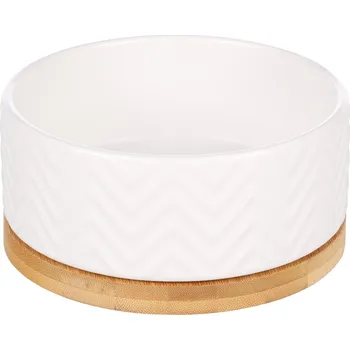 Výprodej - Flamingo Bianco Keramická miska pro psy Bílá 990ml